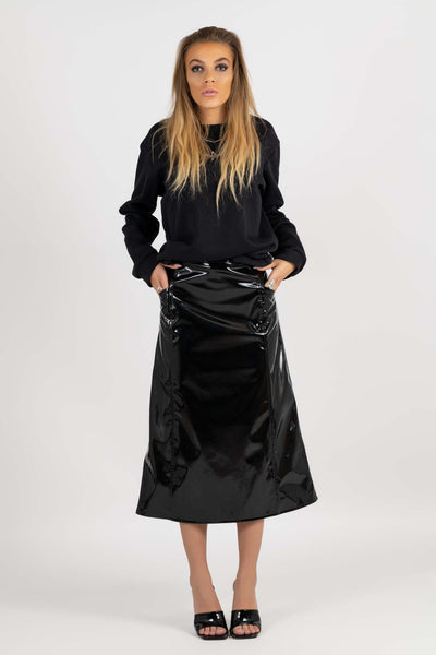 LONDON VINYL SKIRT